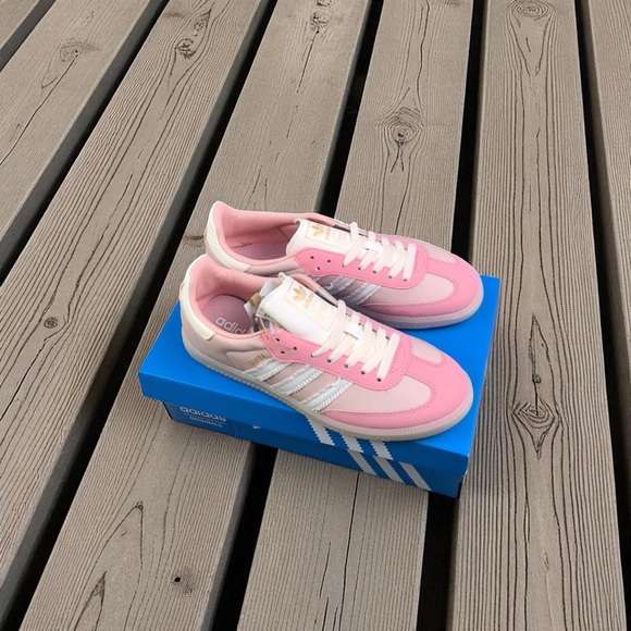 Adidas Samba Pink and White Sneakers - Picture 1 of 6